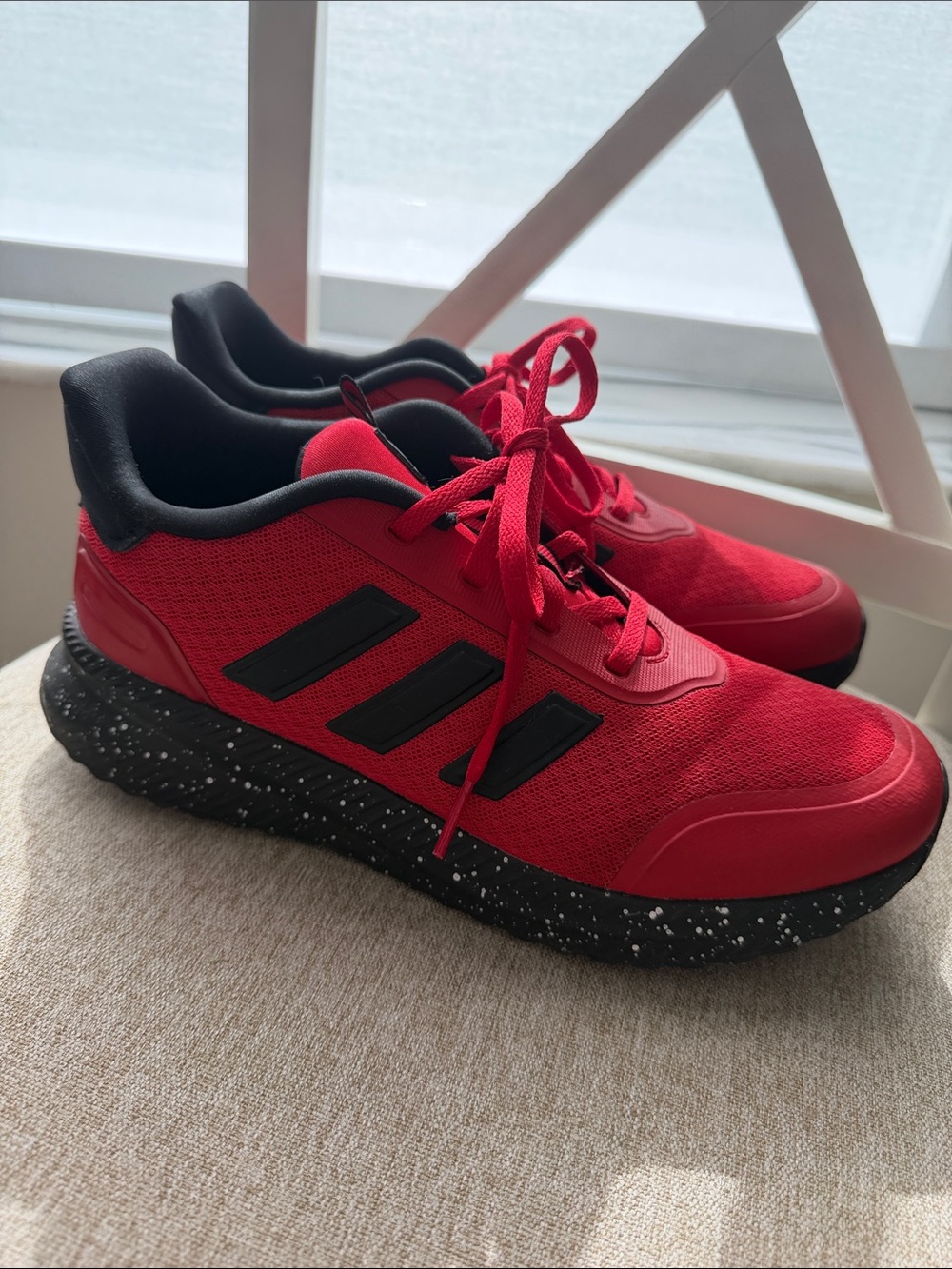 adidas Red and Black Athletic Sneakers